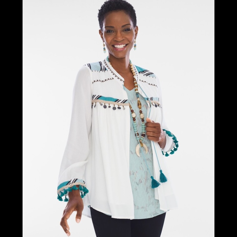 Chico’s Tassel Tie Jacket